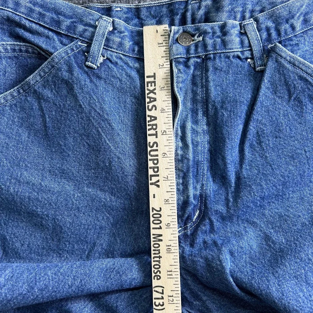 Wrangler Carpenter Jeans Mens Size 34x34 Blue Denim Utility Workwear Hammer Loop